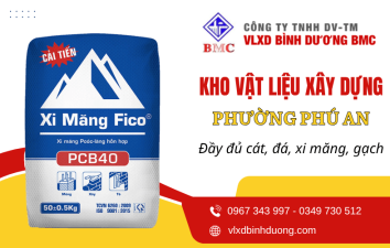 Kho vật liệu xây dựng phường Phú An - Cát, đá, xi măng, gạch đầy đủ, giá tốt